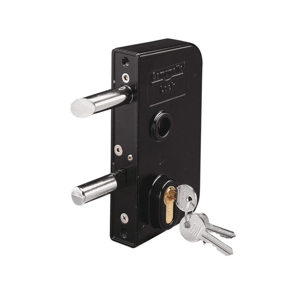 74-40 Comunello series lock for side hung gates (black finish)