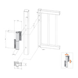 Locinox Tiger compact hinge & gate closer (BK) RAL9005