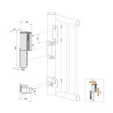 Locinox Tiger compact hinge & gate closer (SL)