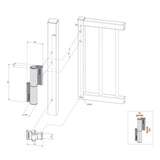 Locinox Tiger compact hinge & gate closer (SL)