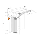 Locinox Lion compact & polyvalent gate closer (BK) RAL9005