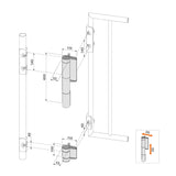 Locinox Mammoth hydraulic 180° gate closer & hinge (BK) RAL9005