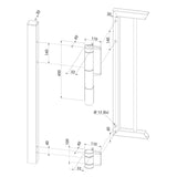 Locinox Mammoth hydraulic 180° gate closer & hinge (BK) RAL9005