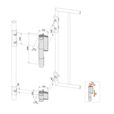 Locinox Mammoth hydraulic 180° gate closer & hinge (SL)